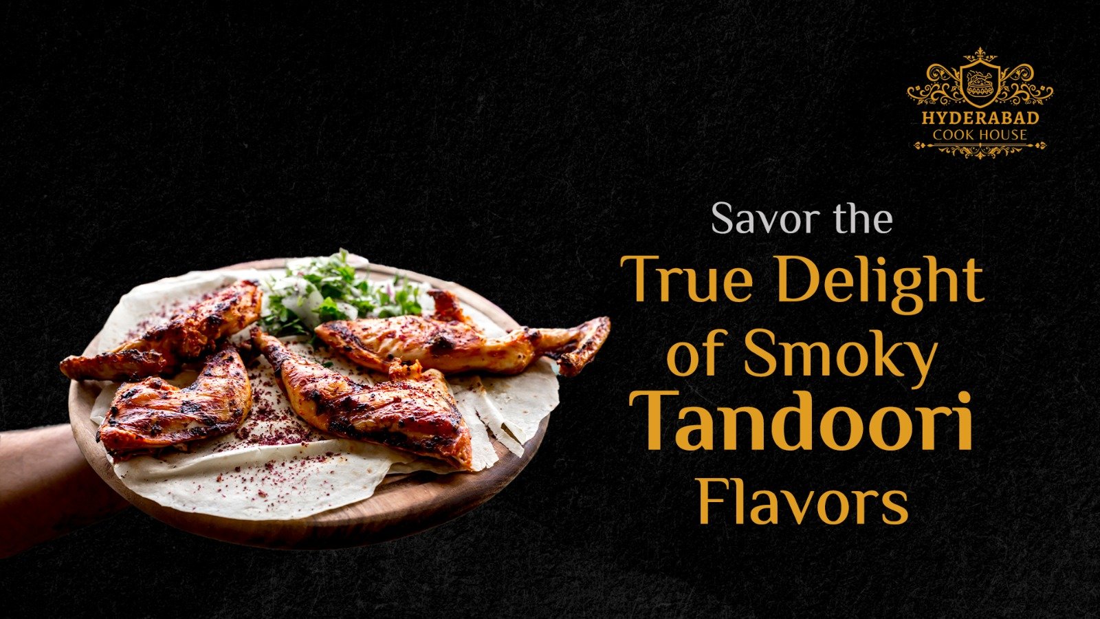 Authentic smoky tandoori chicken served at Hyderabad Cook House, offering the best South Indian and Hyderabadi food experience in Edmonton.