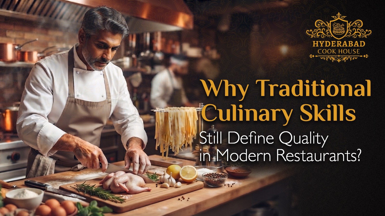 Chef preparing authentic Andhra and Hyderabadi dishes using traditional cooking methods.